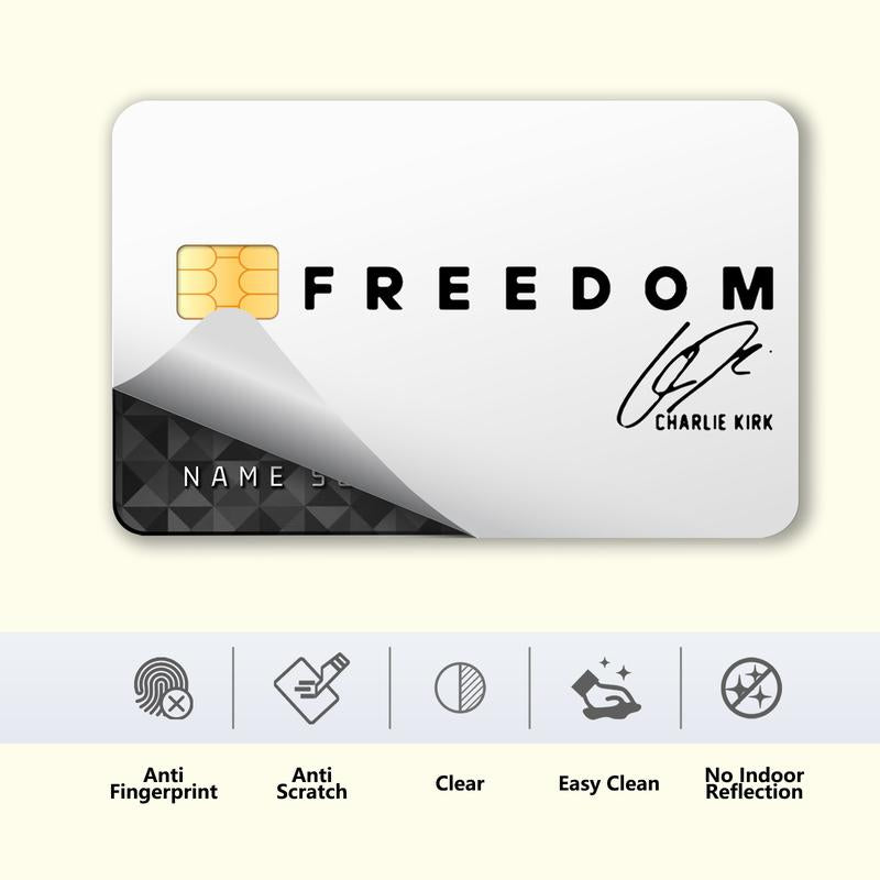 Freedom Credit Card Skins, Durable Vinyl Stickers for Credit/Debit Cards – Anti-Scratch, Easy to Apply & Remove