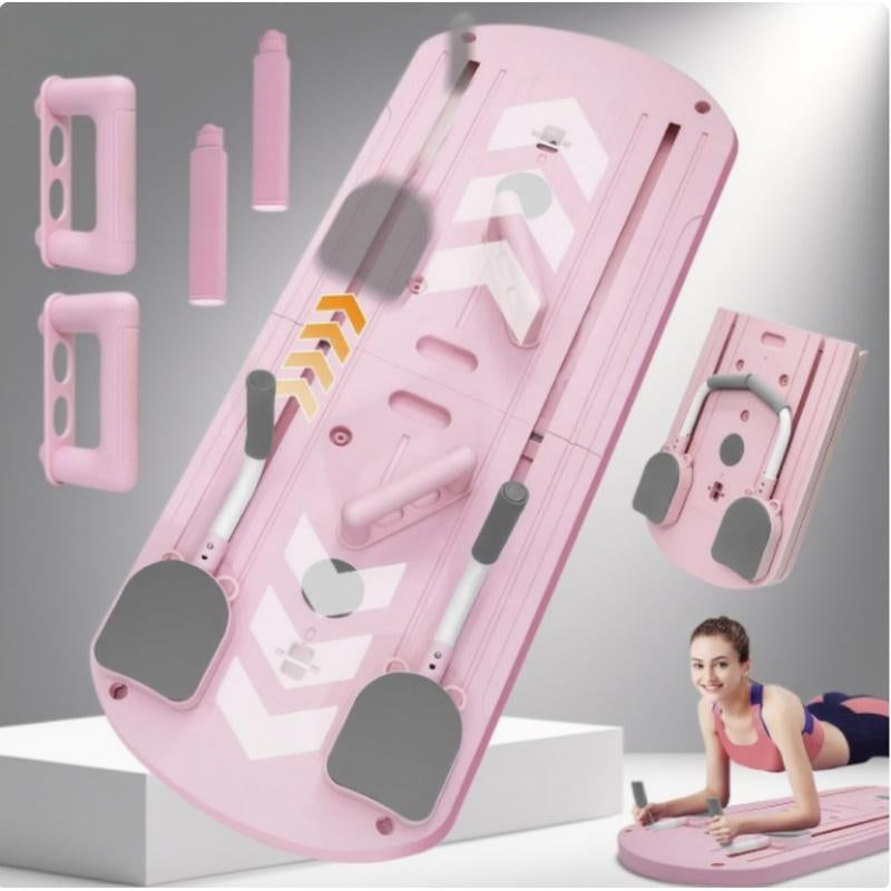 1 Multifunctional Folding Pilates Board, 8-In-1 Set, Includes Resistance Bands, Home Fitness Equipment Suitable for Both Home and Gym Use Foldable Design for Easy Storage Can Be Used for Abdominal and Core Strength Training