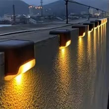 Multifunctional Waterproof LED Solar Step Lamp | Solar Powered Outdoor Fence Light | Garden Pathway And Deck Lighting For Home And Yard Decor
