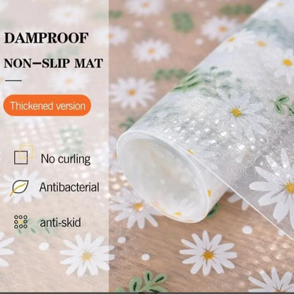 Waterproof Kitchen Mat Shelf Liner 45×150 – Easy To Clean, Oil Proof, Anti Slip Multipurpose Drawer And Shelf Cover (Random Color)