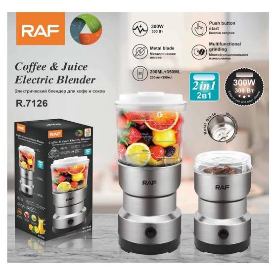 2 in 1 RAF Coffee & Juice Electric Blender – Premium Multifunction Kitchen Blender | Kitchen Electronics | Household Items | 2 in 1 Electronic Blender
