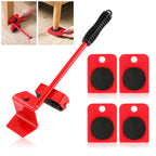Furniture Lifter Mover Tool Set – Heavy-Duty Furniture Moving Rollers & Lifting Lever for Easy Home Appliance Transport