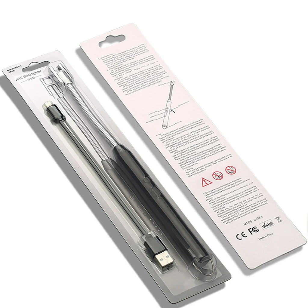 360° Outdoor Kitchen Lighter | USB Rechargeable Electronic Arc Lighter With Flexible Neck, Safety Lock (Random Color)
