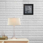 3d Wall Sticker White Brick Sheet | Bedroom Home Decor Waterproof Self Adhesive Living Room Wallpaper (Pack Of 1)