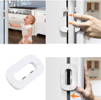 Child Safety Refrigerator Lock – Self Adhesive Fridge And Freezer Door Lock With Double Safety Button And Easy One Hand Operation
