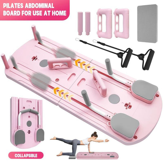 1 Multifunctional Folding Pilates Board, 8-In-1 Set, Includes Resistance Bands, Home Fitness Equipment Suitable for Both Home and Gym Use Foldable Design for Easy Storage Can Be Used for Abdominal and Core Strength Training