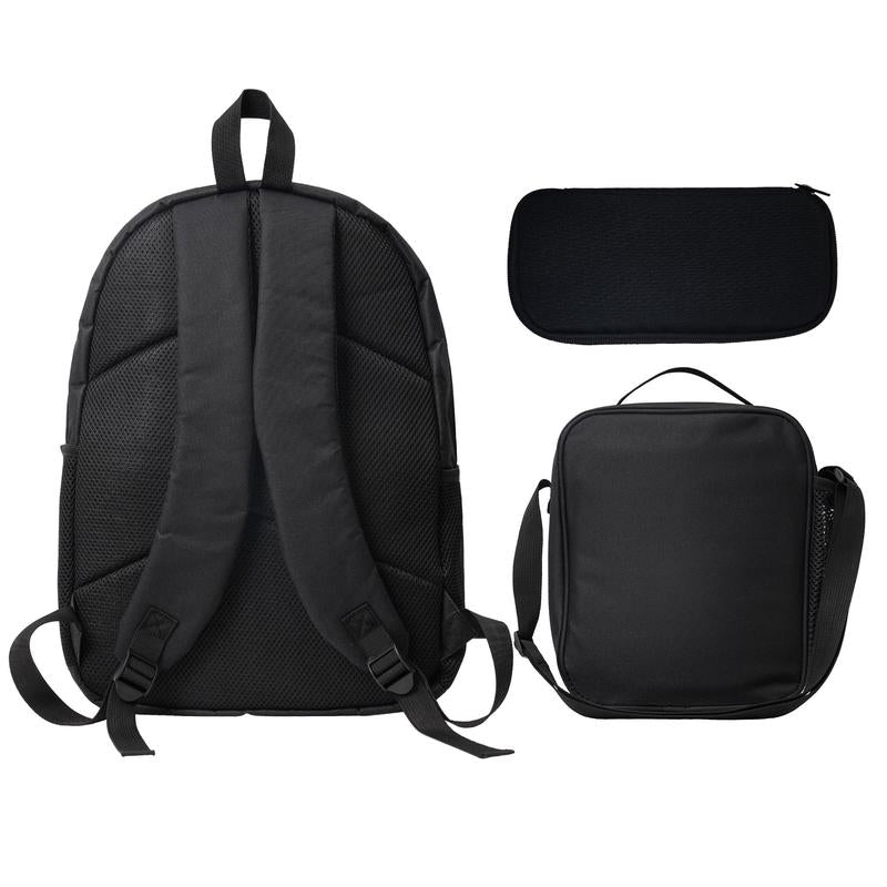 3PCS K-POP Demon Hunters School Bag Set - Large Capacity Laptop Backpack + Portable Lunch Bag + Pencil Case, Functional Fashion Backpack for Teens Men Women, Ideal for Daily Use & Adventures, Great Gift