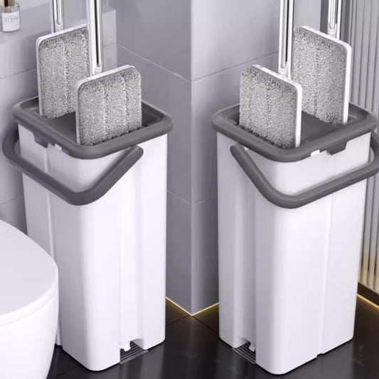 Aoran Magic Household Bucket Set, Wet Mop with 1 Mop Head and 4 Mop Pads for Floor Cleaning!