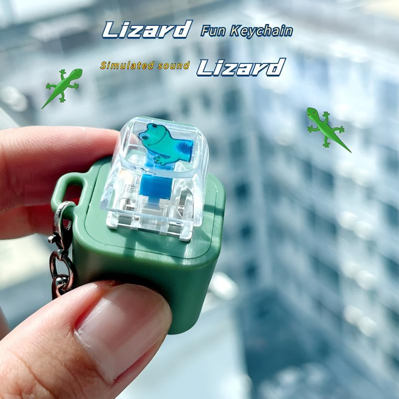 Lizard Keychain with Realistic Lizard Sound - Stress Relief Focus & Relaxation Portable Gift for Kids & Adults Fun Practical Design