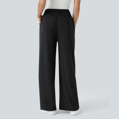 Halara Flex High Waisted Side Pocket Wide Leg Waffle Work Pants, Comfort Trousers, Minimalist Style #Summer#Summervibes#Novatopfinds#Tiktokshopbacktoschool