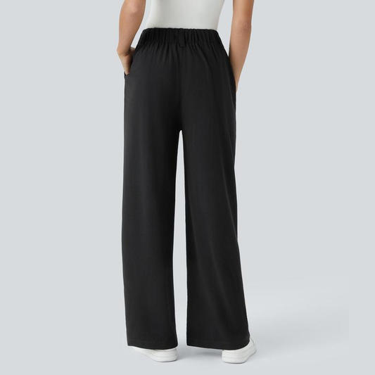 Halara Flex High Waisted Side Pocket Wide Leg Waffle Work Pants, Comfort Trousers, Minimalist Style #Summer#Summervibes#Novatopfinds#Tiktokshopbacktoschool