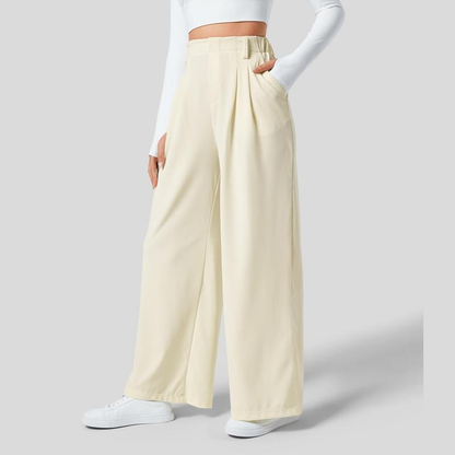 Halara Flex High Waisted Side Pocket Wide Leg Waffle Work Pants, Comfort Trousers, Minimalist Style #Summer#Summervibes#Novatopfinds#Tiktokshopbacktoschool