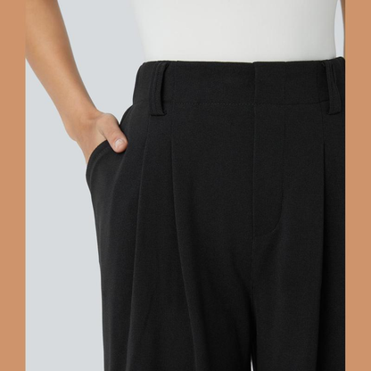 Halara Flex High Waisted Side Pocket Wide Leg Waffle Work Pants, Comfort Trousers, Minimalist Style #Summer#Summervibes#Novatopfinds#Tiktokshopbacktoschool